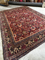 9x12 Antique Persian Mahal Rug #3327 / Large Vintage Persian Rug