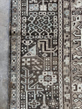 Large Vintage Tribal Rug / 8’5 x 11’7 Gharajeh Heriz Rug #4417