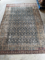 Large Worn Vintage Persian Rug / 7x10 Antique Tabriz Rug #4193