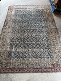 Large Worn Vintage Persian Rug / 7x10 Antique Tabriz Rug #4193