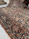 7’ x 8’4 Antique and Time Softened Gorevan Heriz Rug #4073