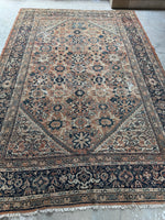 Antique Worn Persian Rug / Mahal 8’5 x 12’5 Rug #4292ML