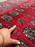 6'2 x 9'4 Vintage Afghani Bokhara Rug #2794