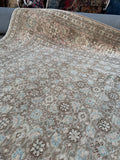 Muted Antique Persian Rug / 8’5 x 11’4 Tabriz Rug #4418