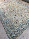 8x11 Muted Antique Floral Persian Rug #3355