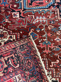 Large Persian Heriz Rug / 8’2 x 11’6 Antique Heriz #4414