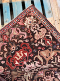 Antique Tribal Rug / 3’8 x 5’4 Caucasian Rug #4024
