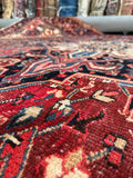 Large Persian Heriz Rug / 8’2 x 11’6 Antique Heriz #4414