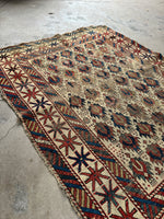 Worn Antique Tribal Rug / 3x5 Vintage Rug #921