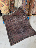 Small Antique Persian Rug / 3’5 x 4’6  Ferahan Rug #4201ML