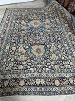 9x12 Antique Persian Floral Rug #4281