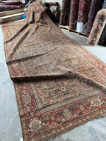 7x16 Antique Worn Persian Rug #3903