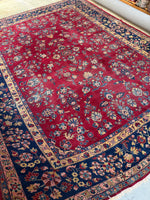 10x13 Antique Persian Kerman Rug #4041