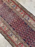 Persian peacock motif runner rug with decorative birds and paisleys.