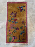 2x4 Antique Chinese Art Deco Rug with Butterfly #4363