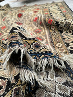 Small Vintage Tribal Rug / 4x5 Vintage rug / 3’7 x 5’2 Antique Caucasian Rug #1650