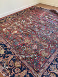 Large Square Vintage Persian Rug / 9’3 x 10’4 Antique Mahal Rug #3614