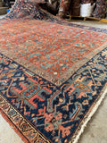 Antique Persian Heriz Rug / 8’9 x 11’4 Heriz Rug #3917