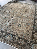 Muted Antique Persian Rug / 8’4 x 11’2 Tabriz Rug #4361ML