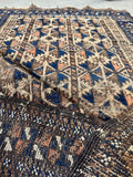 Worn Tribal Scatter Rug / 2’9 x 4’7 Persian Baluch Rug #4394