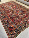 Antique Persian Meshkabad Mahal / 7’1 x 10’4 Rug #4045