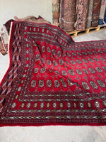 6'2 x 9'4 Vintage Afghani Bokhara Rug #2794