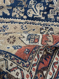 Small Neutral Square Antique Rug / 3’9 x 3’9 Caucasian Rug #4528