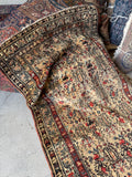 Long Vintage Persian Runner / 3’6 x 13’6 Runner #4104