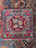 Square vintage persian rug 
