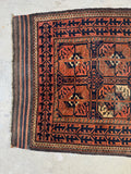 Small Nomadic Vintage Rug / 3' x 5'7 Persian Baluch Rug #4403