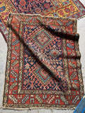 Small Vintage Persian Navy Gharajeh Heriz Rug / 3’2 x 4’’Rug #4280