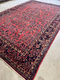7x10 Floral Antique Persian Rug #4415