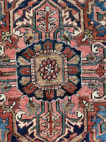 Large Antique Persian Heriz Rug / 8’5 x 12 Rug #2768ML