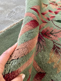 8x10 Art Deco Rug / 1930s Botanical Vintage Rug #4425