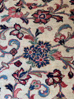 Large Antique Persian Rug / 9’9 x 12’8 Ivory Mahal Rug #4042