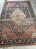7x10 Timeworn Antique Persian FerahanRug #2299