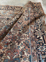 7’ x 8’4 Antique and Time Softened Gorevan Heriz Rug #4073