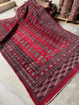 6'2 x 9'4 Vintage Afghani Bokhara Rug #2794