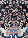 Round Antique Chinese Peking Rug Mat #4408
