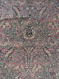 Antique Persian Soft PInk Rose Lavar Rug / Persian Rug #4047