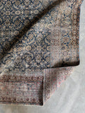 Large Worn Vintage Persian Rug / 7x10 Antique Tabriz Rug #4193