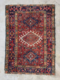 Small Antique Persian Heriz Rug / 3’1 x 4’5 Rug #4315