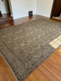 Large Neutral Persian Rug / 8x11 Tribal Antique Persian Rug #3572