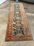 Skinny n Narrow Antique Persian Runner / 2’8 x 8’ Rug #4406ML