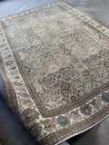 Large Antique Persian Tabriz Rug / 7’5 x 10’4 Rug #4416
