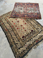 Small Vintage Tribal Rug / 4x5 Vintage rug / 3’7 x 5’2 Antique Caucasian Rug #1650