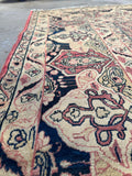 Antique Persian Soft PInk Rose Lavar Rug / Persian Rug #4047