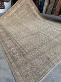 Muted Antique Persian Rug / 8’5 x 11’4 Tabriz Rug #4418