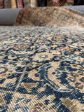 Large Worn Vintage Persian Rug / 7x10 Antique Tabriz Rug #4193