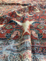 Worn Persian Rug / Antique Persian Mahal 10'2 x 13'5 Rug #3498-B